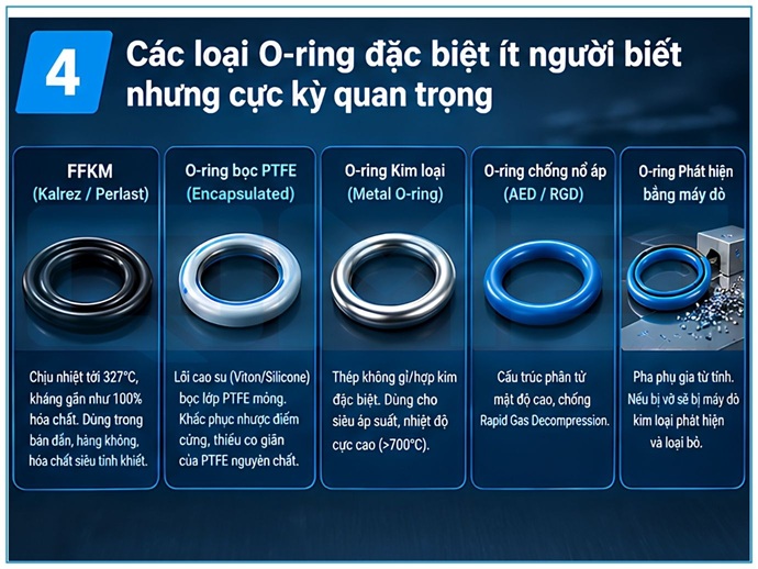 Các loại O-ring đặc biệt ít người biết nhưng cực kỳ quan trọng