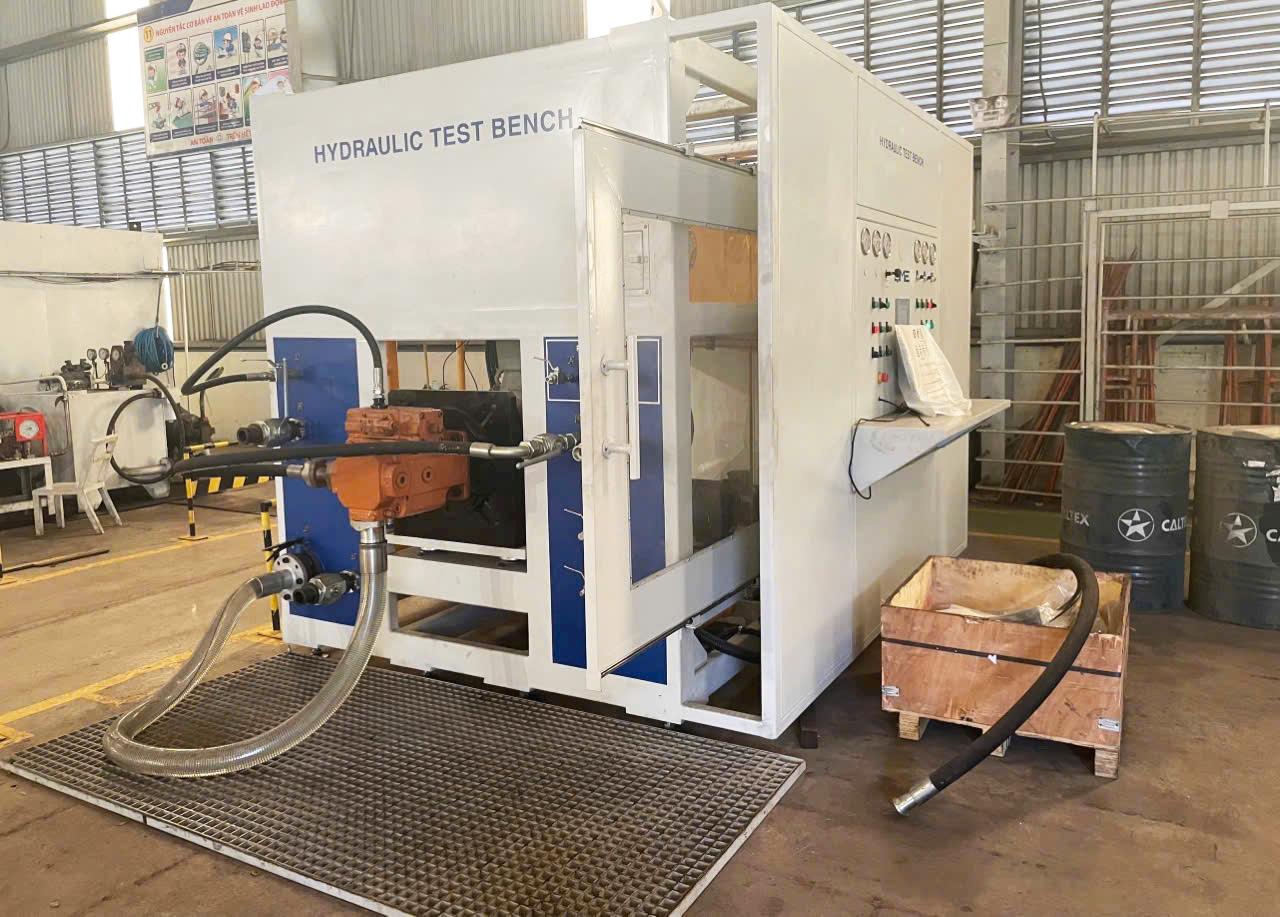 Thiết kế và chế tạo Trạm test bench công suất lớn 110kw chuyên dùng kiểm tra bơm thủy lực, motor thủy lực, van thủy lực tuyến tính cho nhà máy thép