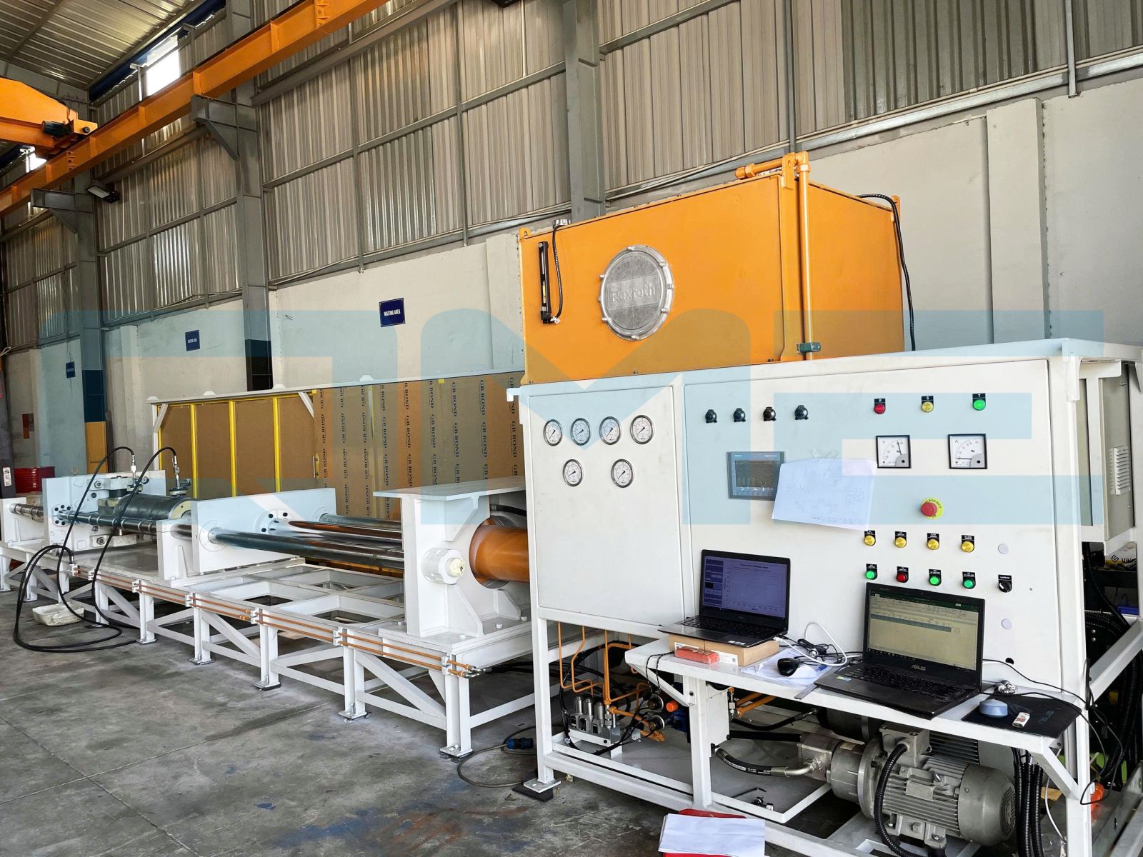 Thiết kế và chế tạo Trạm test xy lanh thủy lực đa điểm với tải trọng lớn lên đến 100 tấn cho nhà máy xi măng