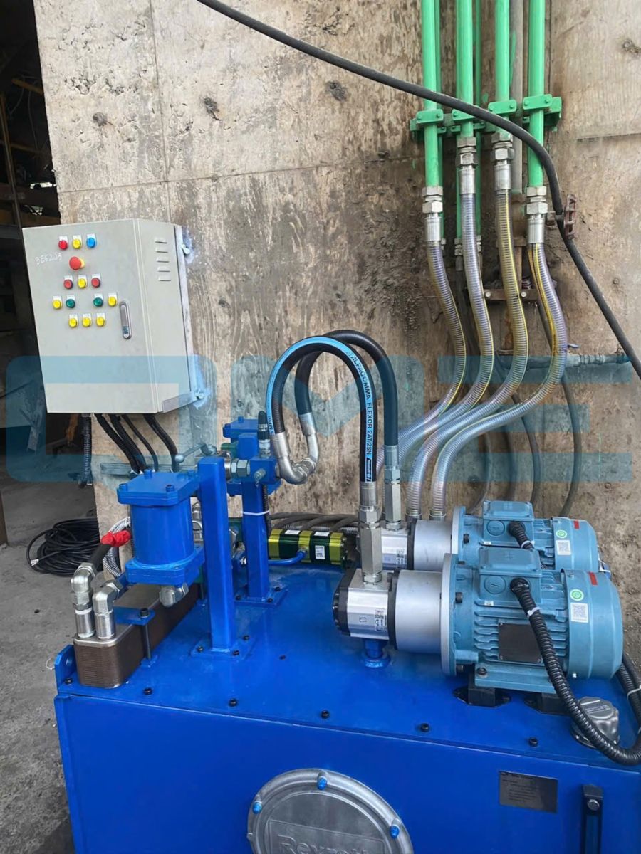 Thiết kế, chế tạo và lắp đặt Trạm nguồn thủy lực bôi trơn tuần hoàn dầu 2424 cho nhà máy gỗ MDF